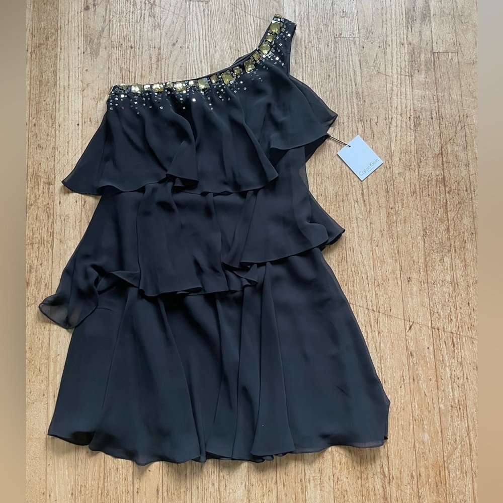 Calvin Klein one shoulder dress new with tags